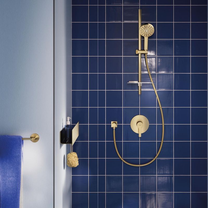 Casa si Gradina - Sanitare - Suporturi si accesorii baie - Suporturi baie - Bara prosop Grohe 41178GN0, Start, aparent, 600 mm, metal, mat, auriu - Infinity.ro
