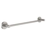 Casa si Gradina - Sanitare - Suporturi si accesorii baie - Suporturi baie - Bara prosop Grohe 41197DC0, Start, pe perete, 450 mm, metal, mat, otel satinat - Infinity.ro