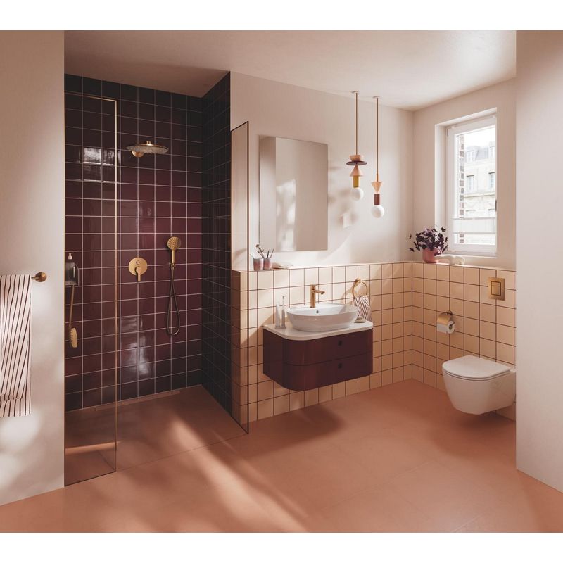 Casa si Gradina - Sanitare - Suporturi si accesorii baie - Suporturi baie - Bara prosop Grohe 41178DL0, Start, aparent, 600 mm, metal, mat, cupru - Infinity.ro