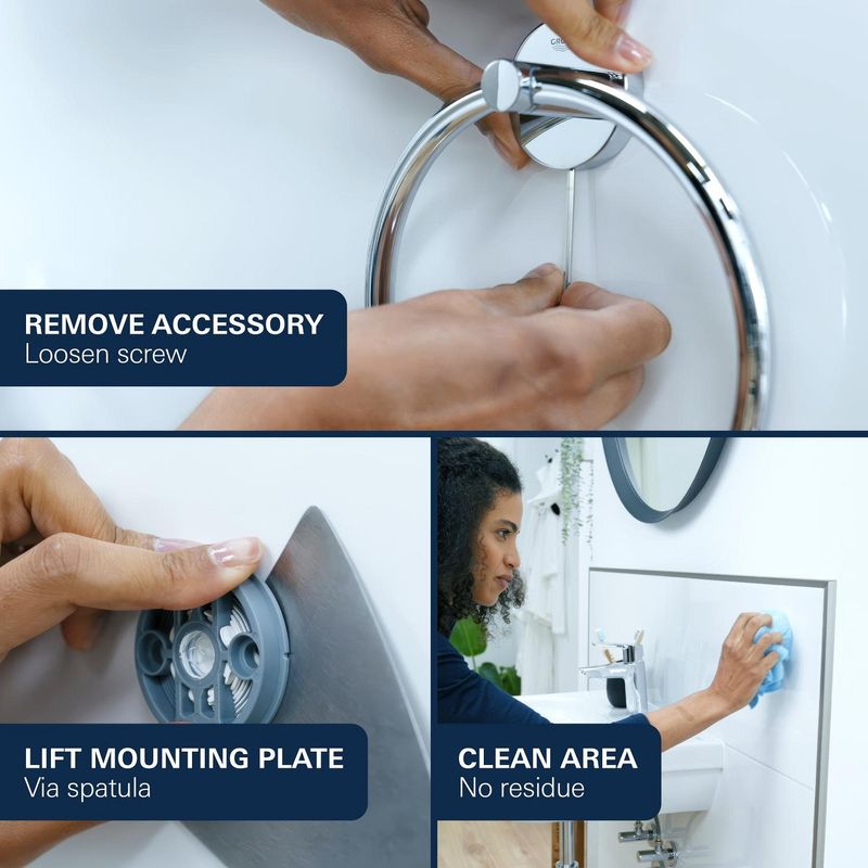 Casa si Gradina - Sanitare - Suporturi si accesorii baie - Suporturi baie - Bara prosop Grohe 41178GN0, Start, aparent, 600 mm, metal, mat, auriu - Infinity.ro