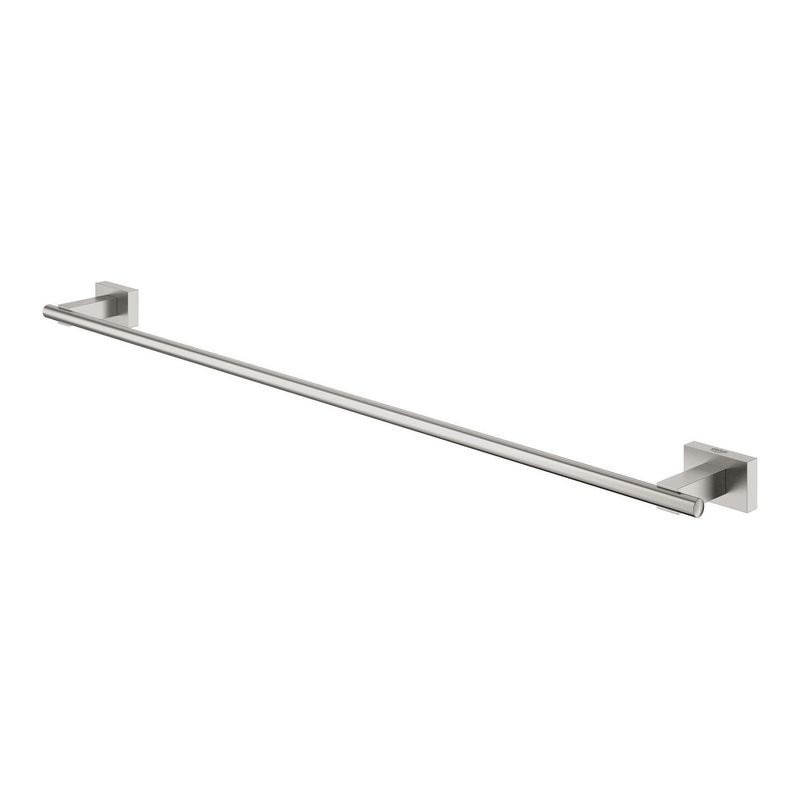 Casa si Gradina - Sanitare - Suporturi si accesorii baie - Suporturi baie - Suport prosop Grohe 40509DC1, Essentials Cube, pe perete, 600 mm, metal, mat, otel satinat - Infinity.ro