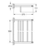 Casa si Gradina - Sanitare - Suporturi si accesorii baie - Suporturi baie - Suport prosop Grohe 40800DA1, Essentials, pe perete, 600 mm, metal, lucios, cupru - Infinity.ro