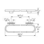 Casa si Gradina - Sanitare - Suporturi si accesorii baie - Suporturi baie - Suport prosop Grohe 41056A00, Selectio, 600 mm, pe perete, metal, lucios, grafit - Infinity.ro
