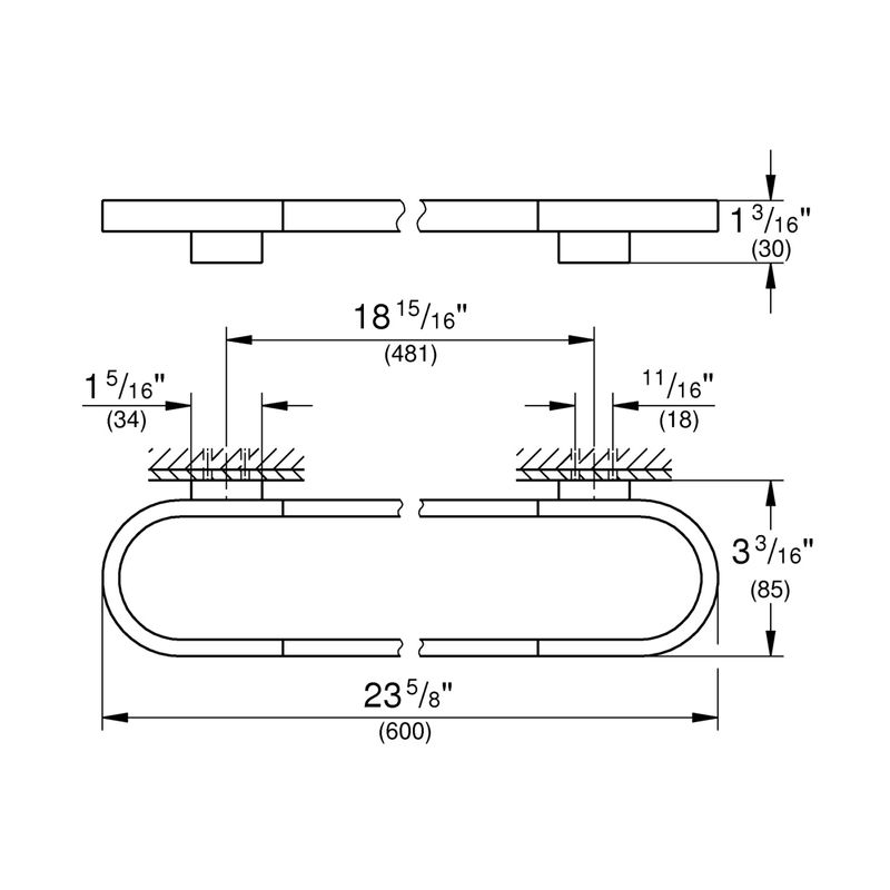 Casa si Gradina - Sanitare - Suporturi si accesorii baie - Suporturi baie - Suport prosop Grohe 41056GL0, Selection, 600 mm, pe perete, metal, lucios, auriu - Infinity.ro