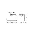 Casa si Gradina - Sanitare - Suporturi si accesorii baie - Suporturi baie - Inel prosop Grohe 40510AL1, Essentials Cube, 190 mm, metal, mat, grafit - Infinity.ro