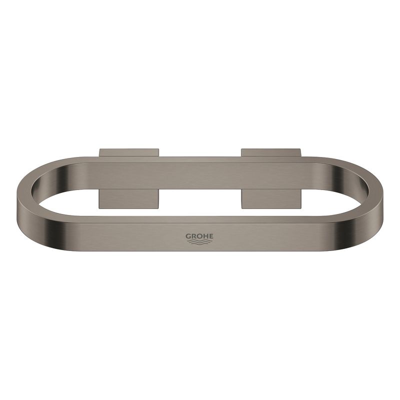 Casa si Gradina - Sanitare - Suporturi si accesorii baie - Suporturi baie - Inel prosop Grohe 41035AL0, Selection, 200 mm, pe perete, metal, mat, grafit - Infinity.ro