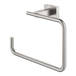 Casa si Gradina - Sanitare - Suporturi si accesorii baie - Suporturi baie - Inel prosop Grohe 40510DC1, Essentials Cube, pe perete, 200 mm, metal, mat, otel satinat - Infinity.ro