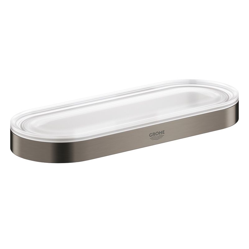 Casa si Gradina - Sanitare - Suporturi si accesorii baie - Suporturi baie - Inel prosop Grohe 41035AL0, Selection, 200 mm, pe perete, metal, mat, grafit - Infinity.ro
