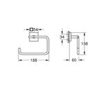 Casa si Gradina - Sanitare - Suporturi si accesorii baie - Suporturi baie - Inel prosop Grohe 40975DC0, Start Cube, pe perete, 188 mm, metal, mat, otel satinat - Infinity.ro