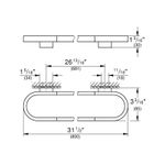Casa si Gradina - Sanitare - Suporturi si accesorii baie - Suporturi baie - Suport prosop Grohe 41058DL0, Selection, 800 mm, pe perete, metal, mat, cupru - Infinity.ro