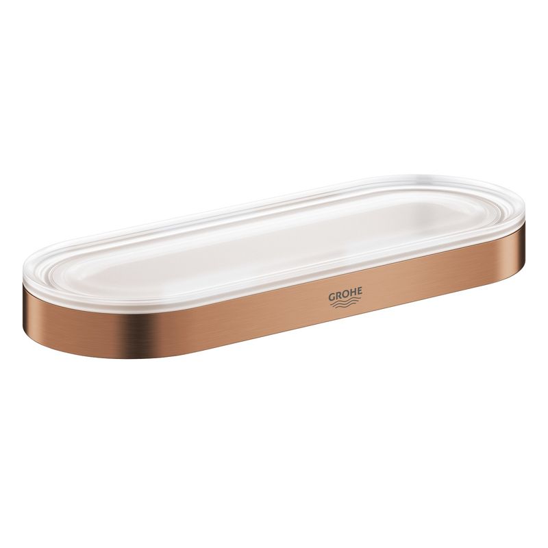 Casa si Gradina - Sanitare - Suporturi si accesorii baie - Suporturi baie - Inel prosop Grohe 41035DL0, Selection, 200 mm, montare pe perete, fixare ascunsa, mat, cupru - Infinity.ro