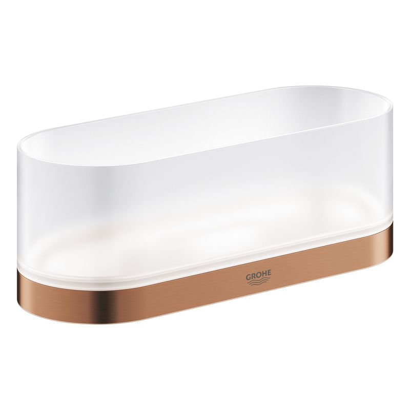 Casa si Gradina - Sanitare - Suporturi si accesorii baie - Suporturi baie - Inel prosop Grohe 41035DL0, Selection, 200 mm, montare pe perete, fixare ascunsa, mat, cupru - Infinity.ro