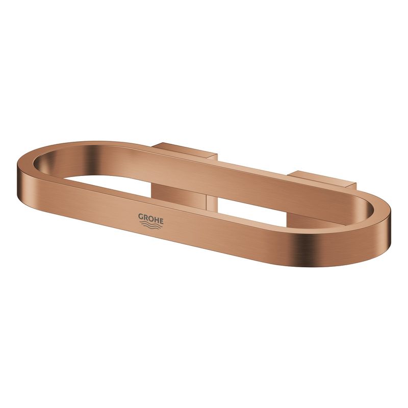 Casa si Gradina - Sanitare - Suporturi si accesorii baie - Suporturi baie - Inel prosop Grohe 41035DL0, Selection, 200 mm, montare pe perete, fixare ascunsa, mat, cupru - Infinity.ro