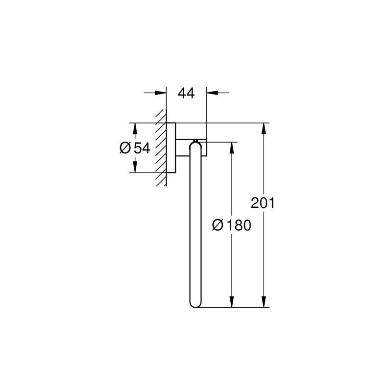 Casa si Gradina - Sanitare - Suporturi si accesorii baie - Suporturi baie - Inel prosop Grohe 40365DA1, Essentials, 180 mm, fixare ascunsa, lucios, cupru - Infinity.ro