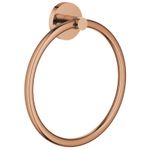Casa si Gradina - Sanitare - Suporturi si accesorii baie - Suporturi baie - Inel prosop Grohe 40365DA1, Essentials, 180 mm, fixare ascunsa, lucios, cupru - Infinity.ro