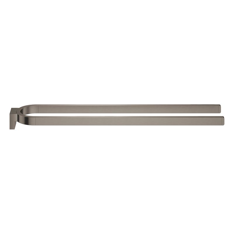 Casa si Gradina - Sanitare - Suporturi si accesorii baie - Suporturi baie - Suport prosop Grohe 41059AL0, Selection, 360 mm, 2 suporti, montare pe perete, metal, mat, grafit - Infinity.ro