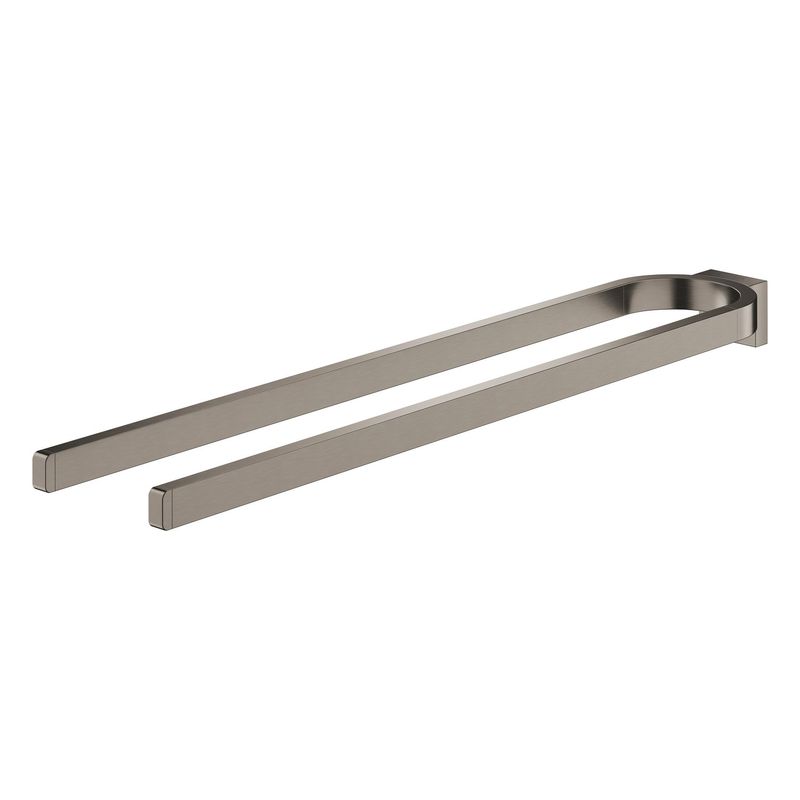 Casa si Gradina - Sanitare - Suporturi si accesorii baie - Suporturi baie - Suport prosop Grohe 41059AL0, Selection, 360 mm, 2 suporti, montare pe perete, metal, mat, grafit - Infinity.ro