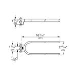 Casa si Gradina - Sanitare - Suporturi si accesorii baie - Suporturi baie - Suport prosop Grohe 41059AL0, Selection, 360 mm, 2 suporti, montare pe perete, metal, mat, grafit - Infinity.ro