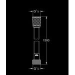 Casa si Gradina - Sanitare - Cazi si cabine de dus - Coloane si seturi de dus - Furtun dus Grohe 28151L02, RelexaFlex, universal, 1.5 m, mat, alb - Infinity.ro