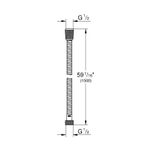 Casa si Gradina - Sanitare - Cazi si cabine de dus - Coloane si seturi de dus - Furtun dus Grohe 28143KS1, RelexaFlex, metalic, universal, 1.5 m, mat, negru - Infinity.ro