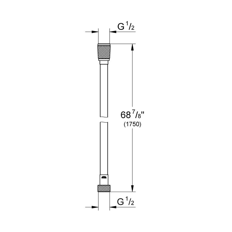 Casa si Gradina - Sanitare - Cazi si cabine de dus - Coloane si seturi de dus - Furtun dus Grohe 28388DC0, SilverFlex, 1/2'' x 1/2'', 1.75 m, mat, otel satinat - Infinity.ro