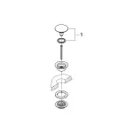 Casa si Gradina - Sanitare - Cazi si cabine de dus - Coloane si seturi de dus - Ventil push to open Grohe 65807AL0, G1 1/4'', mat, grafit - Infinity.ro