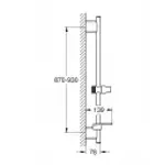 Casa si Gradina - Sanitare - Cazi si cabine de dus - Coloane si seturi de dus - Bara de dus Grohe 26603GL0, Rainshower SmartActive, aparenta, universala, 900 mm, lucios, auriu - Infinity.ro