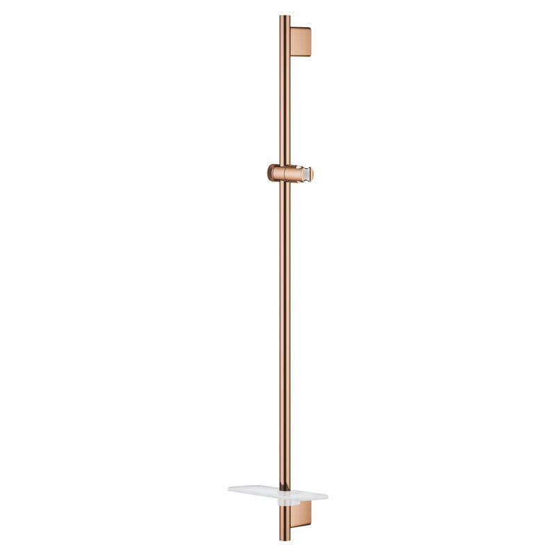 Casa si Gradina - Sanitare - Cazi si cabine de dus - Coloane si seturi de dus - Bara de dus Grohe 26603DA0, SmartActive, aparenta, 900 mm, glisor, etajera, lucios, cupru - Infinity.ro
