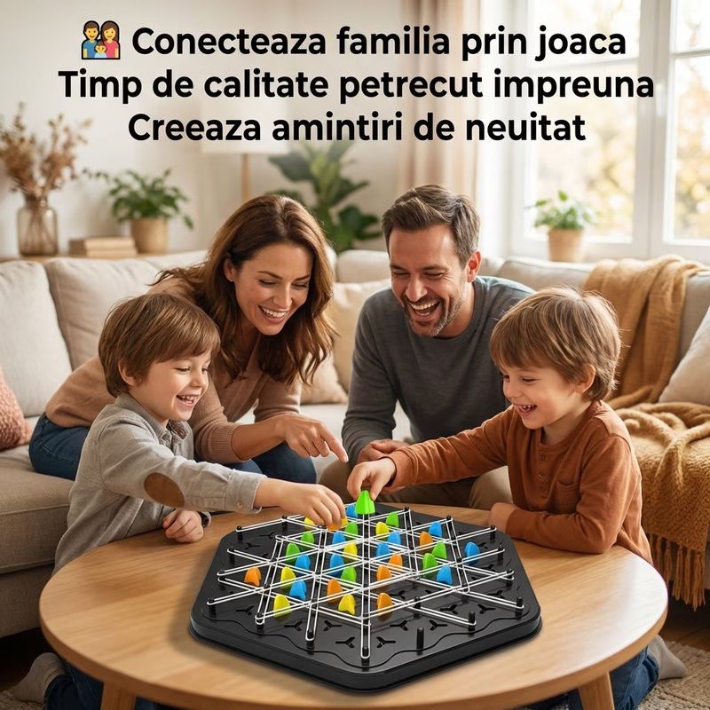 Jucarii, Copii si Bebe - Jucarii si jocuri - Jucarii & jocuri educative - Jocuri si jucarii educative - Joc de societate chain game, TrendiShop , joc de strategie si logica, triunghiuri inteligente, multiplayer 2-4 jucatori - Infinity.ro