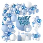 Casa si Gradina - Decoratiuni - Decoratiuni petrecere - Baloane - Set baloane botez baietel TrendiShop , format din 116 piese, calitate premium, material latex, profesionale si rezistent - Infinity.ro