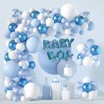 Casa si Gradina - Decoratiuni - Decoratiuni petrecere - Baloane - Set baloane botez baietel TrendiShop , format din 116 piese, calitate premium, material latex, profesionale si rezistent - Infinity.ro