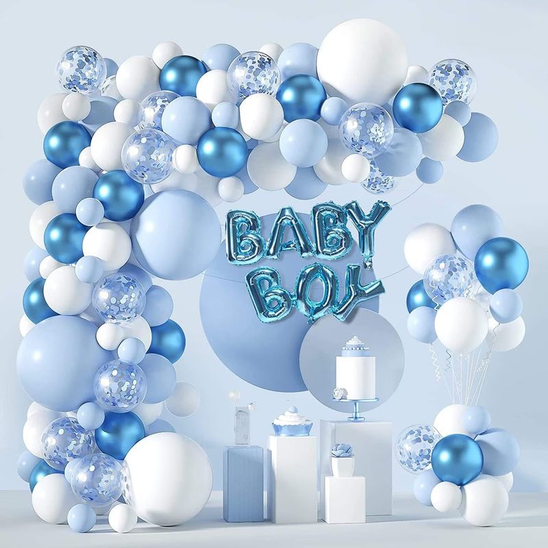 Casa si Gradina - Decoratiuni - Decoratiuni petrecere - Baloane - Set baloane botez baietel TrendiShop , format din 116 piese, calitate premium, material latex, profesionale si rezistent - Infinity.ro