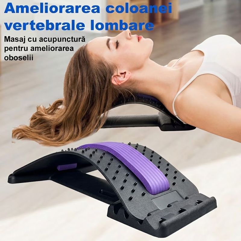 Ingrijire personala si Cosmetice - Sanatate si wellness - Aparate medicale - Suporturi ortopedice si orteze - Suport lombar si intinzator, masaj spate, picioare, maini, corector de postura, aparat multifunctional cu 3 trepte - Infinity.ro