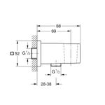 Casa si Gradina - Sanitare - Cazi si cabine de dus - Coloane si seturi de dus - Cot iesire Grohe 26370GL0, Euphoria Cube, 1/2'' x 1/2'', suport para, lucios, auriu - Infinity.ro