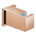 Casa si Gradina - Sanitare - Cazi si cabine de dus - Coloane si seturi de dus - Cot iesire Grohe 26370DA0, Euphoria Cube, 1/2'' x 1/2'', suport para, lucios, cupru - Infinity.ro
