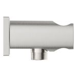 Casa si Gradina - Sanitare - Cazi si cabine de dus - Coloane si seturi de dus - Cot iesire Grohe 26659DC0, Rainshower, 1/2'' x 1/2'', suport para, mat, otel satinat - Infinity.ro