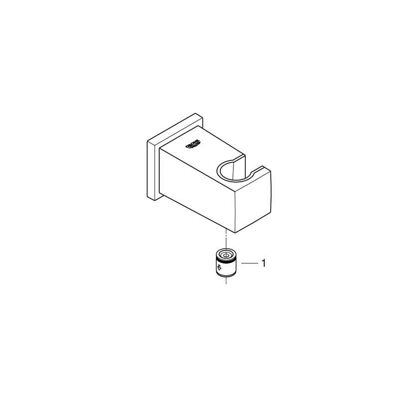 Casa si Gradina - Sanitare - Suporturi si accesorii baie - Suporturi baie - Cot de iesire Grohe 26370GN0, Euphoria Cube, 1/2'' x 1/2'', suport para, mat, auriu - Infinity.ro