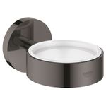 Casa si Gradina - Sanitare - Suporturi si accesorii baie - Suporturi baie - Suport Grohe 40369A01, Essentials, pahar sau savoniera, fixare ascunsa, lucios, grafit - Infinity.ro