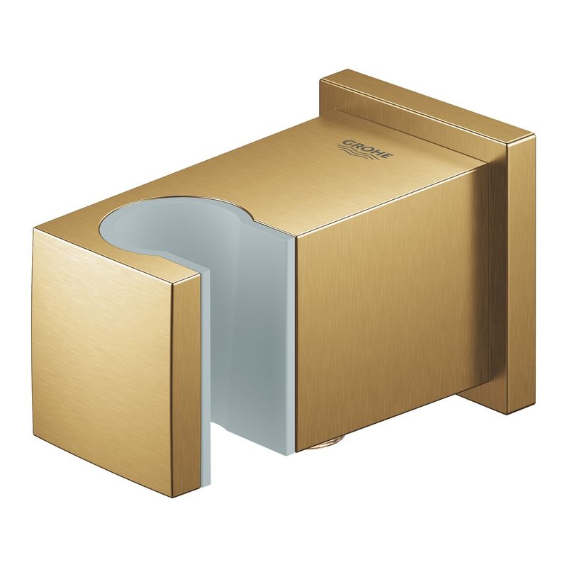 Casa si Gradina - Sanitare - Suporturi si accesorii baie - Suporturi baie - Cot de iesire Grohe 26370GN0, Euphoria Cube, 1/2'' x 1/2'', suport para, mat, auriu - Infinity.ro