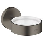 Casa si Gradina - Sanitare - Suporturi si accesorii baie - Suporturi baie - Suport Grohe 40369AL1, Essentials, pahar sau savoniera, fixare ascunsa, mat, grafit - Infinity.ro
