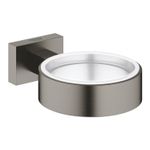 Casa si Gradina - Sanitare - Suporturi si accesorii baie - Suporturi baie - Suport Grohe 40508AL1, Essentials Cube, pentru pahar/savoniera, meta, mat, grafit - Infinity.ro
