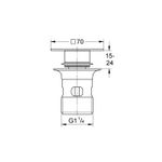 Casa si Gradina - Sanitare - Chiuveta bucatarie si accesorii - Accesorii chiuvete - Ventil lavoar Grohe 40565AL0, Cube, universal, push to open, mat, grafit - Infinity.ro