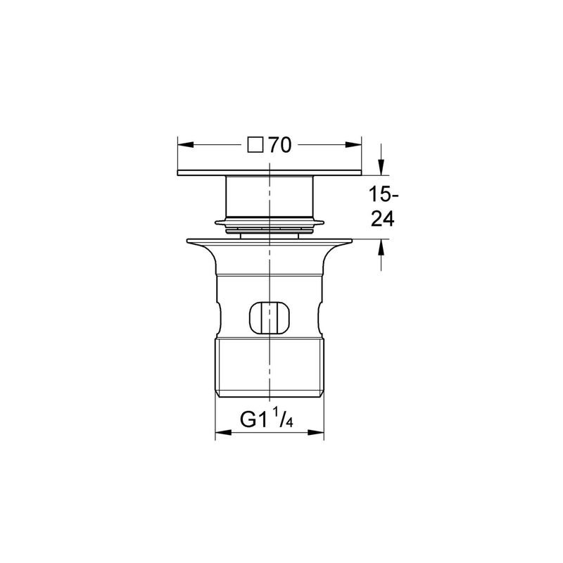 Casa si Gradina - Sanitare - Chiuveta bucatarie si accesorii - Accesorii chiuvete - Ventil lavoar Grohe 40565AL0, Cube, universal, push to open, mat, grafit - Infinity.ro