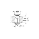 Casa si Gradina - Sanitare - Chiuveta bucatarie si accesorii - Accesorii chiuvete - Ventil lavoar Grohe 65807KS0, universal, push to open, metalic, mat, negru - Infinity.ro