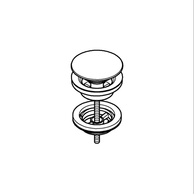 Casa si Gradina - Sanitare - Chiuveta bucatarie si accesorii - Accesorii chiuvete - Ventil Grohe 65807LS0, G 1 1/4'', universal, push to open, lucios, alb - Infinity.ro