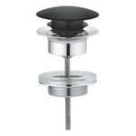 Casa si Gradina - Sanitare - Chiuveta bucatarie si accesorii - Accesorii chiuvete - Ventil lavoar Grohe 65807KS0, universal, push to open, metalic, mat, negru - Infinity.ro