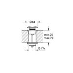 Casa si Gradina - Sanitare - Chiuveta bucatarie si accesorii - Accesorii chiuvete - Ventil push to open Grohe 65807A00, G1 1/4'', lucios, grafit - Infinity.ro