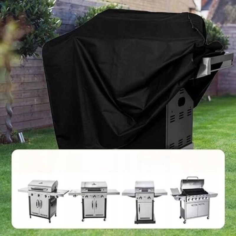 Casa si Gradina - Gradina si terasa - Gratare si accesorii - Accesorii gratare - Husa de protectie pentru gratar, tesatura oxford impermeabila, protectie UV, 145x61x117 cm, negru - Infinity.ro