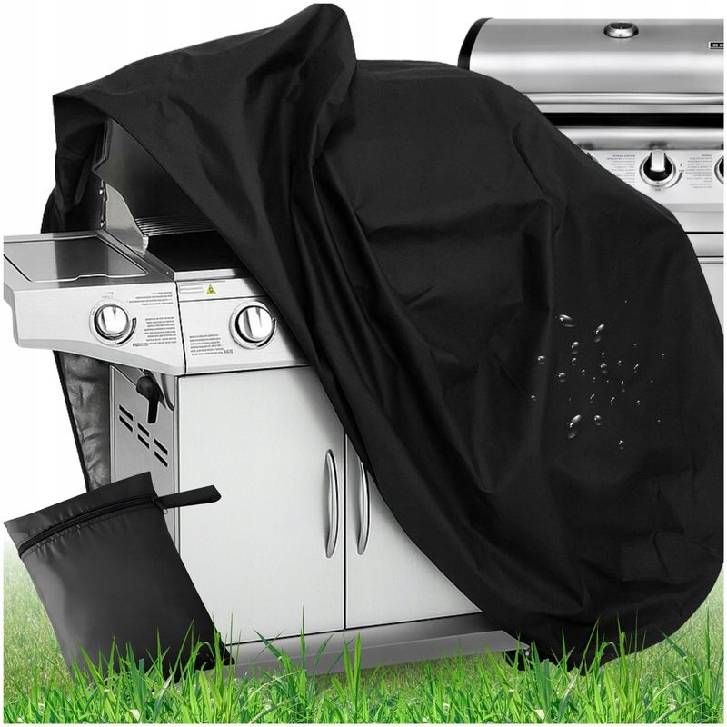 Casa si Gradina - Gradina si terasa - Gratare si accesorii - Accesorii gratare - Husa de protectie pentru gratar, tesatura oxford impermeabila, protectie UV, 145x61x117 cm, negru - Infinity.ro