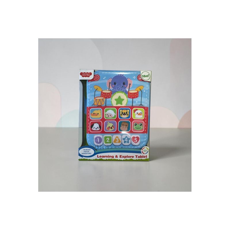 Jucarii, Copii si Bebe - Jucarii si jocuri - Jucarii bebelusi - Jucarii interactive bebelusi - Interactive Sponge Toy for Babies, Animal Sounds and Melodies, Removable and Washable Textile Cover 9 Months+ - Infinity.ro